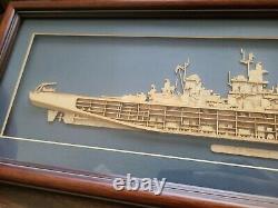 Wood Cutaway Model of USS Missouri (BB-63) Made in the USA