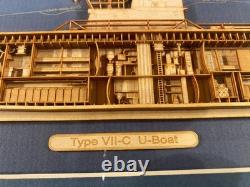 Wood Cutaway Model of a Type VII-C German U-Boat Made in the USA York