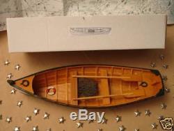 Wood ROW BOAT Skif Dory CANOE model rowboat skiff aprx 15 nautical theme wooden