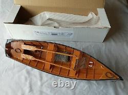 Wood ROW BOAT Skif Dory Handmade Nautical Model Rowboat wooden canoe 19.75