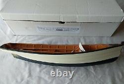 Wood ROW BOAT Skif Dory Handmade Nautical Model Rowboat wooden canoe 19.75