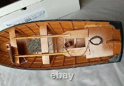 Wood ROW BOAT Skif Dory Handmade Nautical Model Rowboat wooden canoe 19.75