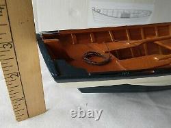 Wood ROW BOAT Skif Dory Handmade Nautical Model Rowboat wooden canoe 19.75