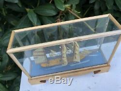 Wood Wooden Union Flag United Kingdom British Ship Boat Marine Diorama Model