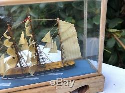 Wood Wooden Union Flag United Kingdom British Ship Boat Marine Diorama Model