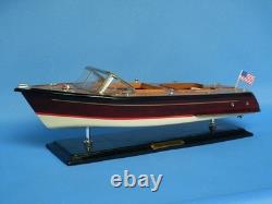 Wooden Chris Craft Runabout Model Speedboat 20