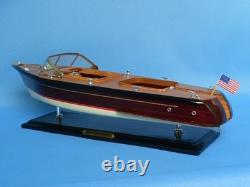 Wooden Chris Craft Runabout Model Speedboat 20
