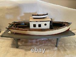 Wooden Clockwork Model Boat Muskoka