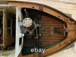 Wooden Clockwork Model Boat Muskoka