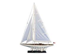 Wooden Intrepid Model Sailing Yacht, 35