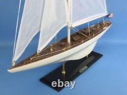 Wooden Intrepid Model Sailing Yacht, 35