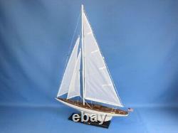 Wooden Intrepid Model Sailing Yacht, 35