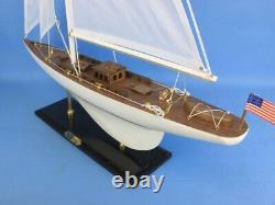 Wooden Intrepid Model Sailing Yacht, 35