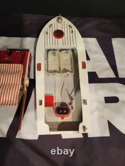 Wooden Model Boat 1950s UNION BOAT Vintage Original JAPAN Electric