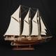 Wooden Model Ship Speed Boat Atlantic Sailing Yacht Sailboat Scale 28