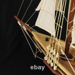 Wooden Model Ship Speed Boat Atlantic Sailing Yacht Sailboat Scale 28