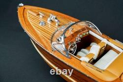 Wooden Model Ship Speed Boat Riva Aquarama 21'' 53cm