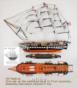 Wooden Model Ship USS Constitution 1/95 Scale Replica Frigate Sailing Warship Mo