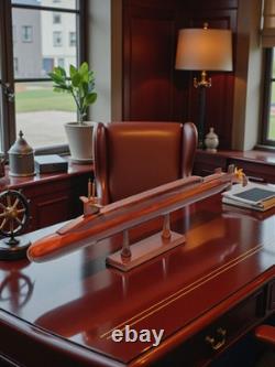 Wooden Ohio Class Submarine Model Hand Carved Mahogany Nautical Decor Gift