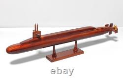 Wooden Ohio Class Submarine Model Hand Carved Mahogany Nautical Decor Gift