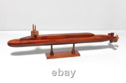 Wooden Ohio Class Submarine Model Hand Carved Mahogany Nautical Decor Gift