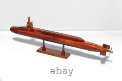 Wooden Ohio Class Submarine Model Hand Carved Mahogany Nautical Decor Gift