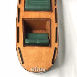 Wooden Pond Boat Vintage Nautical Decor Model 24 in Yacht MCM Cabin Folk Art Toy