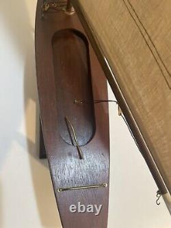 Wooden Pond Yacht Model Sailboat Sloop Schooner Large 30 Wide X 34 Tall