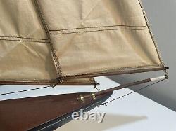 Wooden Pond Yacht Model Sailboat Sloop Schooner Large 30 Wide X 34 Tall