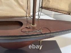 Wooden Pond Yacht Model Sailboat Sloop Schooner Large 30 Wide X 34 Tall