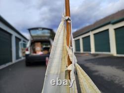 Wooden Pond Yacht Sail Boat Scratch Built 36.541.5 J Class Endeavor