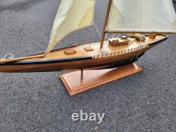 Wooden Pond Yacht Sail Boat Scratch Built 36.541.5 J Class Endeavor