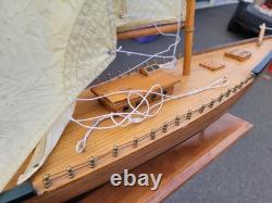 Wooden Pond Yacht Sail Boat Scratch Built 36.541.5 J Class Endeavor