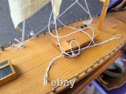 Wooden Pond Yacht Sail Boat Scratch Built 36.541.5 J Class Endeavor