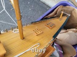 Wooden Pond Yacht Sail Boat Scratch Built 36.541.5 J Class Endeavor