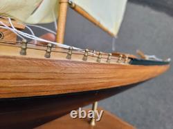 Wooden Pond Yacht Sail Boat Scratch Built 36.541.5 J Class Endeavor