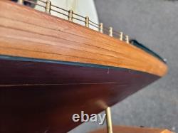 Wooden Pond Yacht Sail Boat Scratch Built 36.541.5 J Class Endeavor