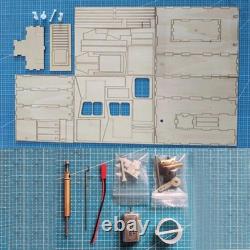 Wooden Rescue Boat Model Remote Control Tugboat DIY Handmade Ship Model Kit