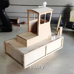 Wooden Rescue Boat Model Remote Control Tugboat DIY Handmade Ship Model Kit