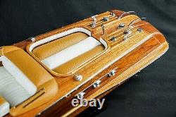 Wooden Riva Aquarama Model Ship Speed Boat Handcrafted Ship Model Gift Christmas
