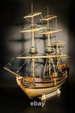 Wooden Sailing Ship DIY Boat Model Craft Kit Black Perl Assembly Model Gift Toy