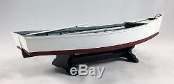 Wooden Skiff Boat Model, Rowboat, with Oars and Crabbing Accessories