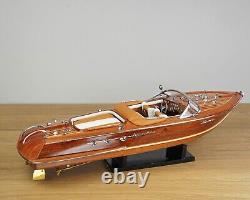 Wooden Speed Boat Ship Wooden Model 21 Riva Ship Model Scale 116