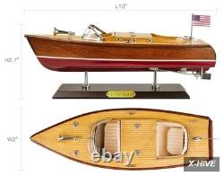 Wooden Speedboat Model Chris-Craft Runabout Model Boat Yacht
