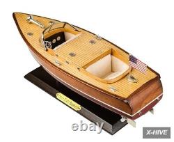 Wooden Speedboat Model Chris-Craft Runabout Model Boat Yacht