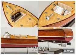 Wooden Speedboat Model Chris-Craft Runabout Model Boat Yacht
