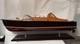 Wooden Speedboat Model Chris Craft Runabout Yacht, Double Cockpit, Collectible