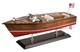 Wooden Speedboat Model Chris Craft Runabout Yacht, Triple Cockpit, Collectible
