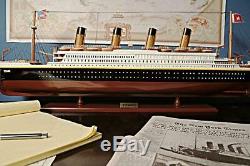 Wooden Titanic Painted Small Model Ship