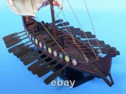 Wooden Viking Drakkar Model Boat 14